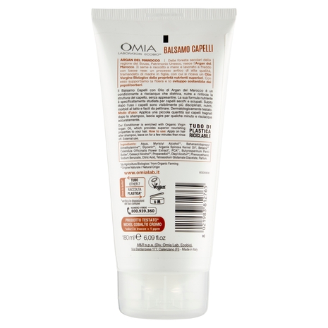 Omia Laboratori Ecobio Balsamo Capelli ecobiologico argan del Marocco Nutriente 180 ml